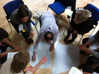 Participants working together in the IQhiv workshop (Improving Quality in HIV prevention) in Tallinn